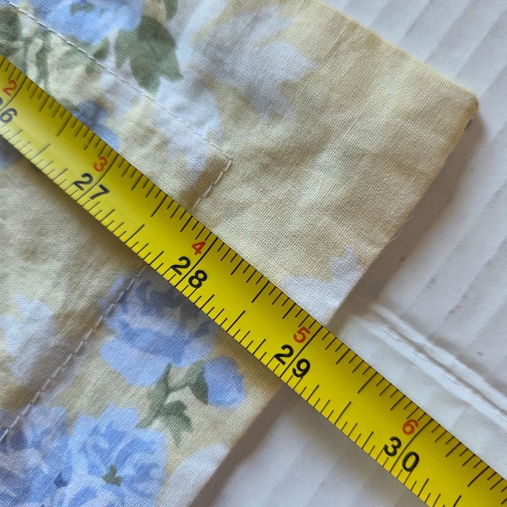 Laura Ashley Standard Envelope Pillow Sham Yellow Blue Country Floral Cottage